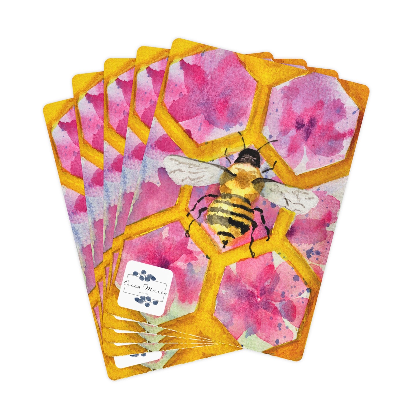 "Queen Bee" Watercolor Art Playing/Poker Cards