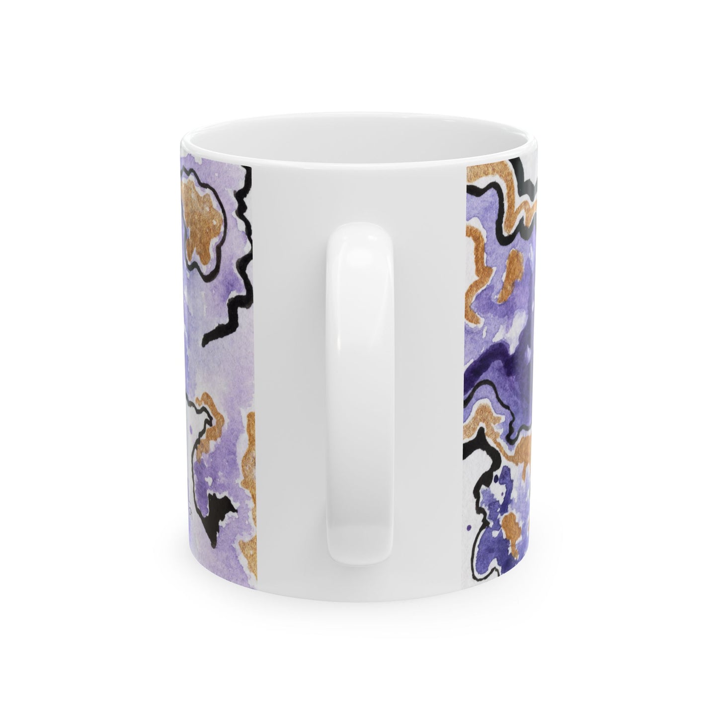 "Veins of the Earth" Abstract Watercolor Art Ceramic Mug