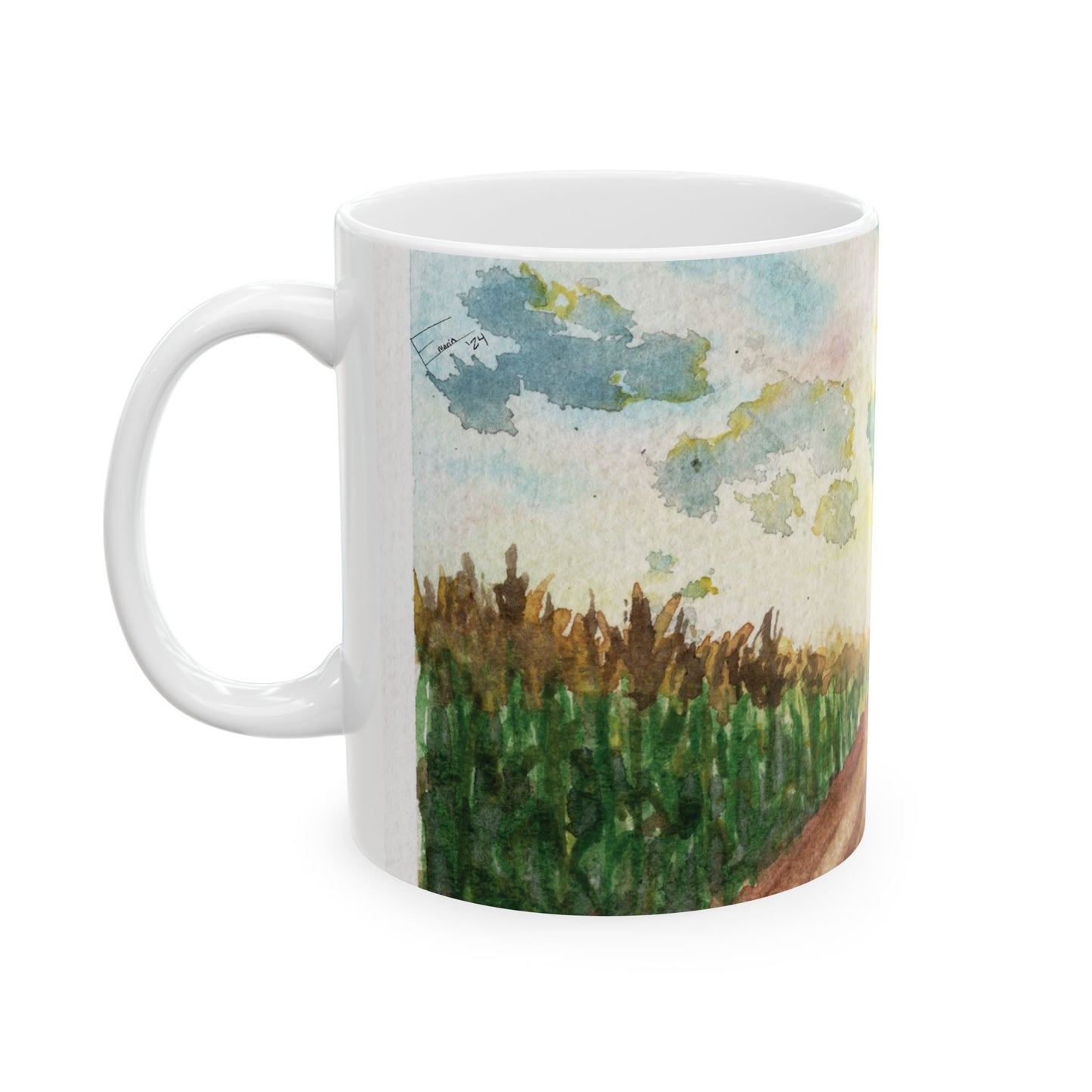 "Harvest" Watercolor Art Ceramic Mug