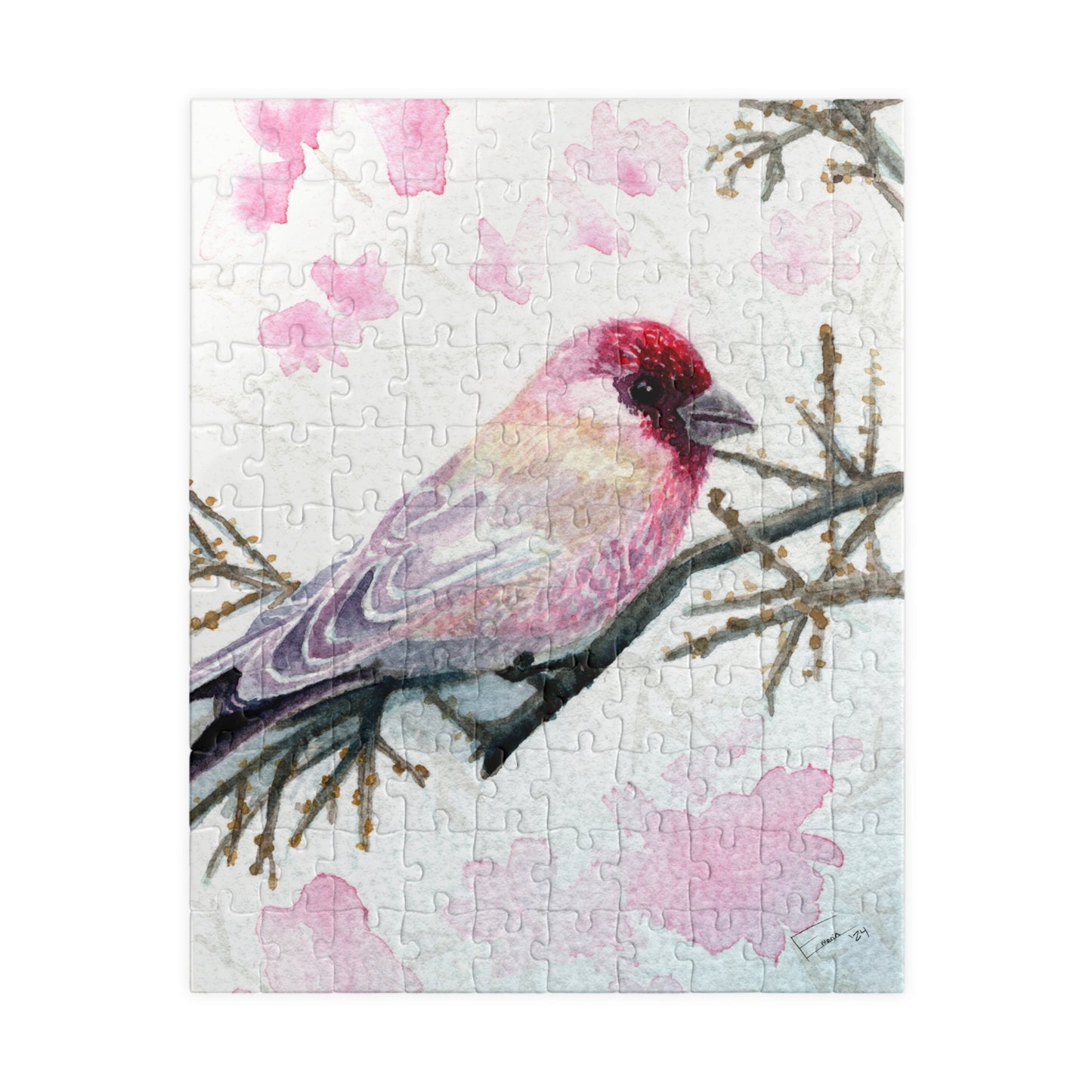 "Whispers of Spring" Watercolor Art Puzzle (110 pieces)