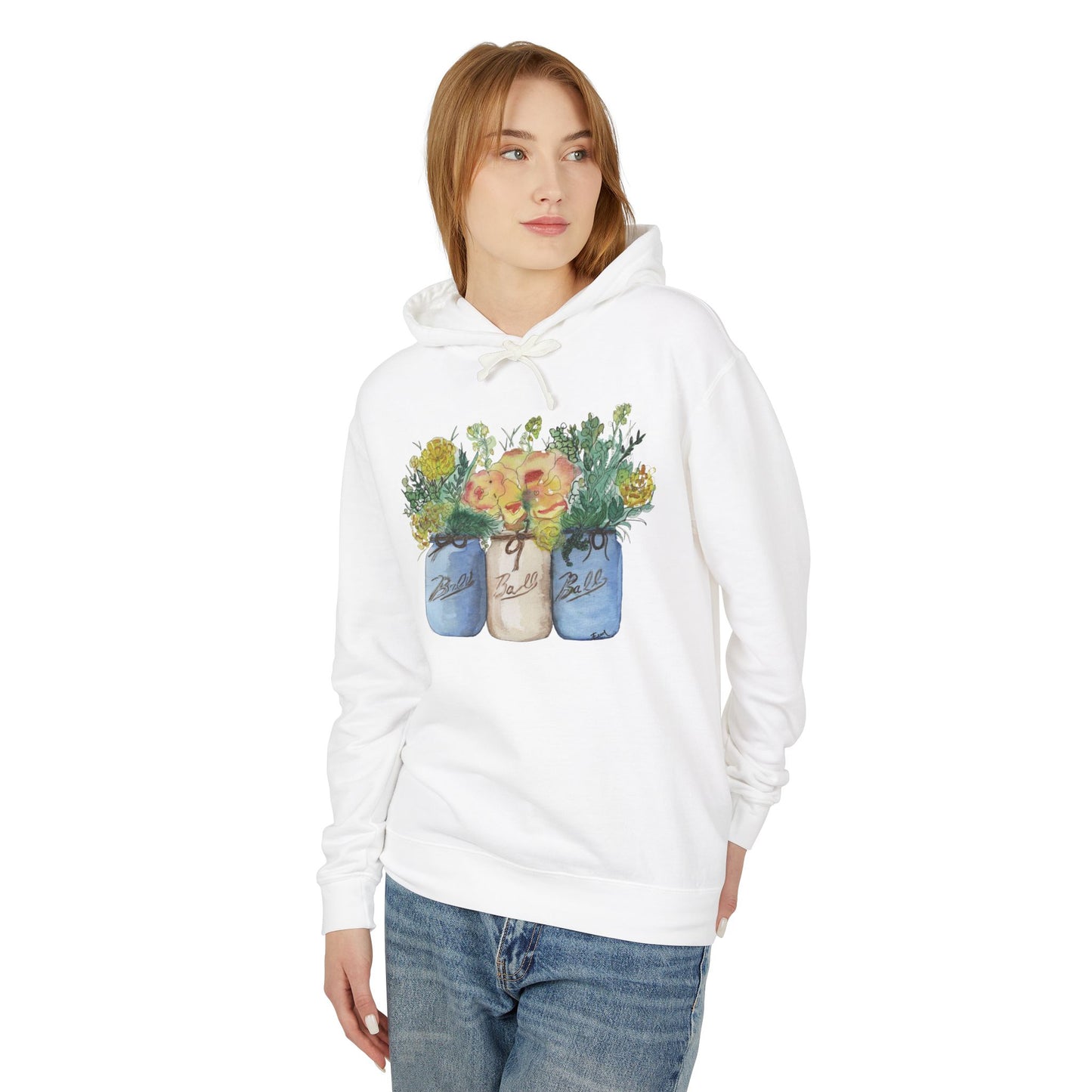 "Farmhouse Bouquet" Lightweight Hoodie