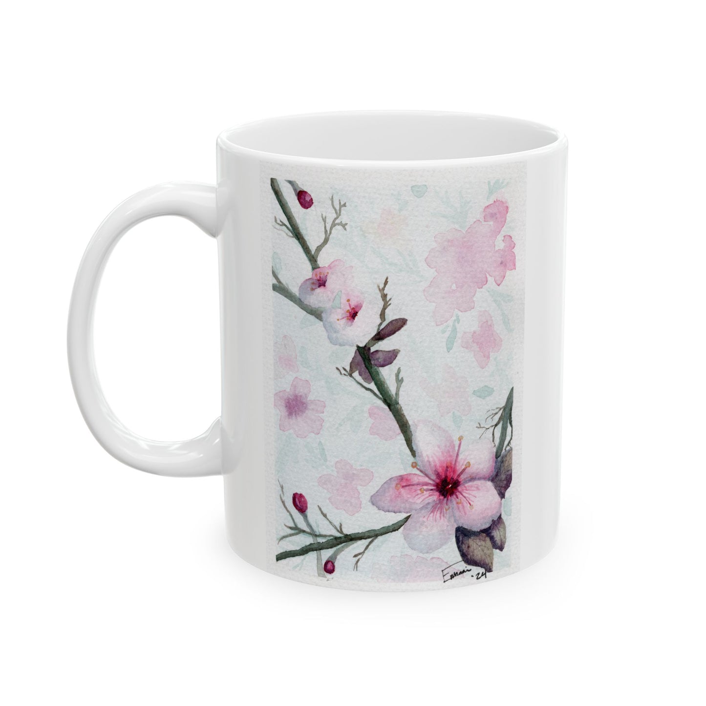 "Whispers of Spring" Watercolor Art Ceramic Mug