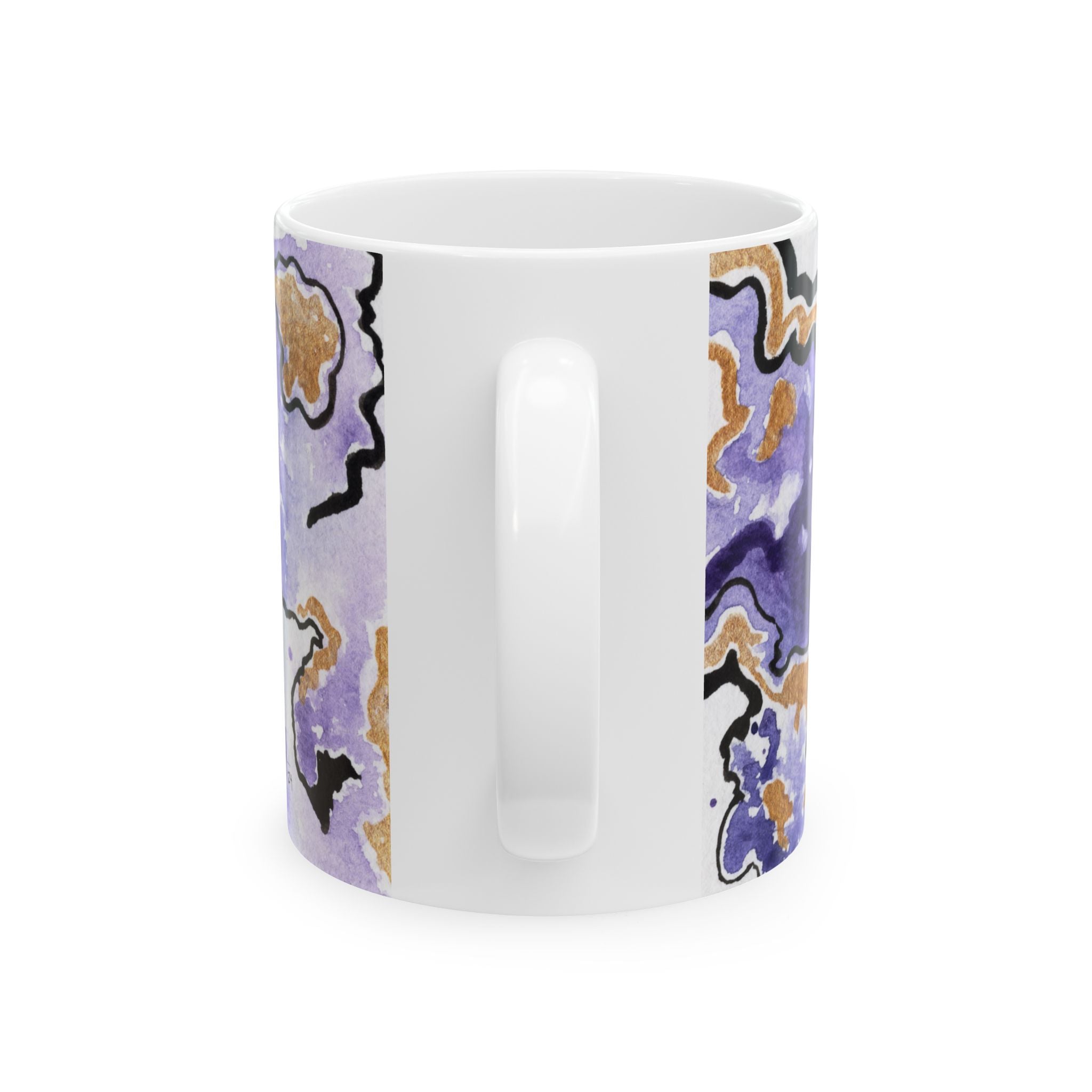 "Veins of the Earth" Abstract Watercolor Art Ceramic Mug