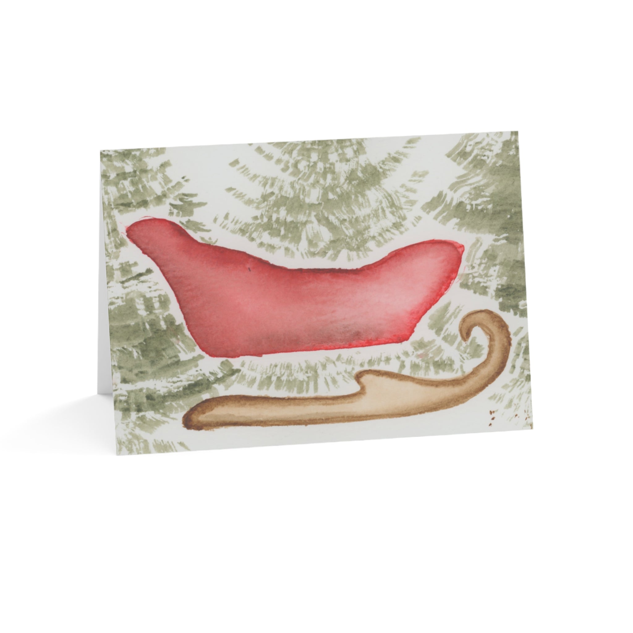 Holiday Sleigh Greeting Cards (Set of 1, 10, 30, 50)