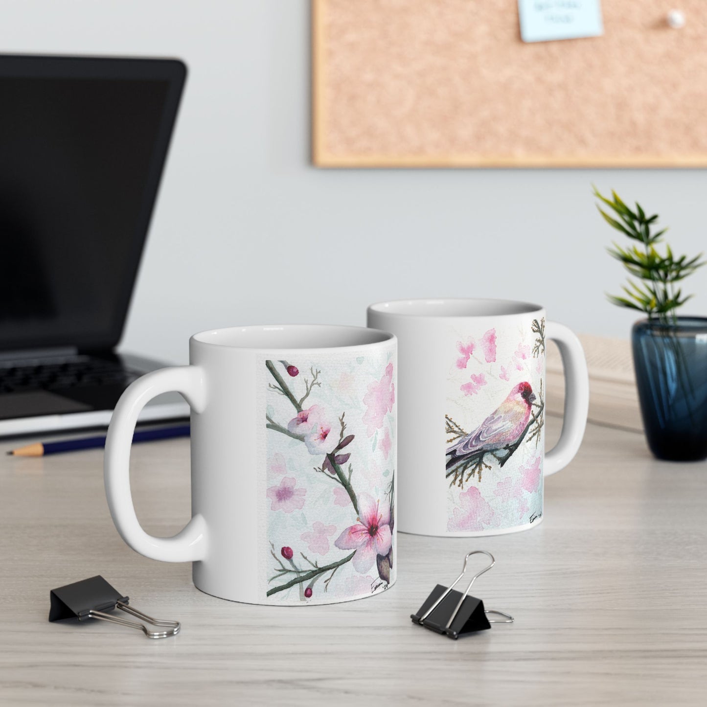 "Whispers of Spring" Watercolor Art Ceramic Mug