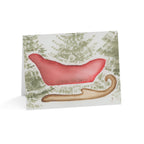 Holiday Sleigh Greeting Cards (Set of 1, 10, 30, 50)