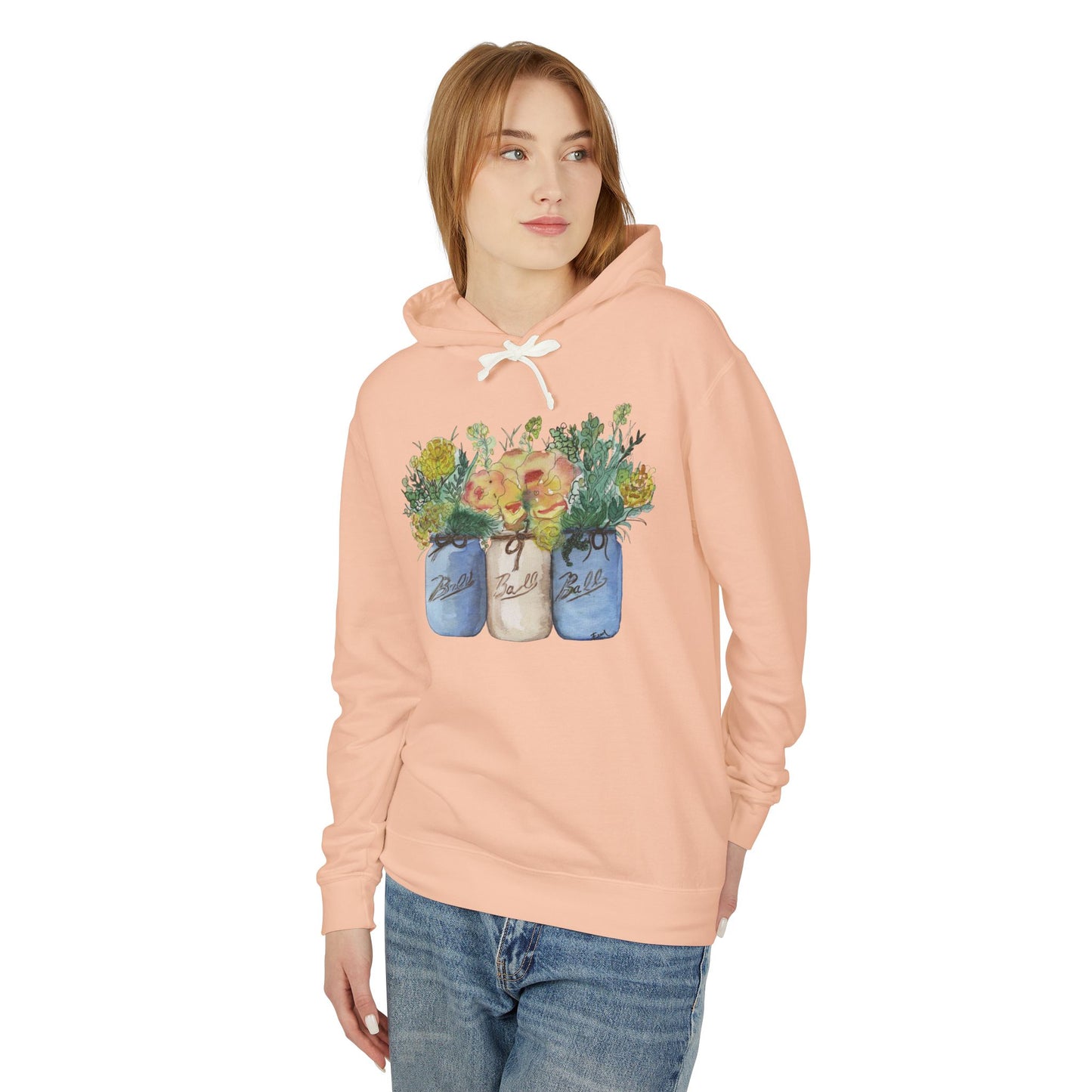 "Farmhouse Bouquet" Lightweight Hoodie