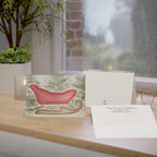 Holiday Sleigh Greeting Cards (Set of 1, 10, 30, 50)