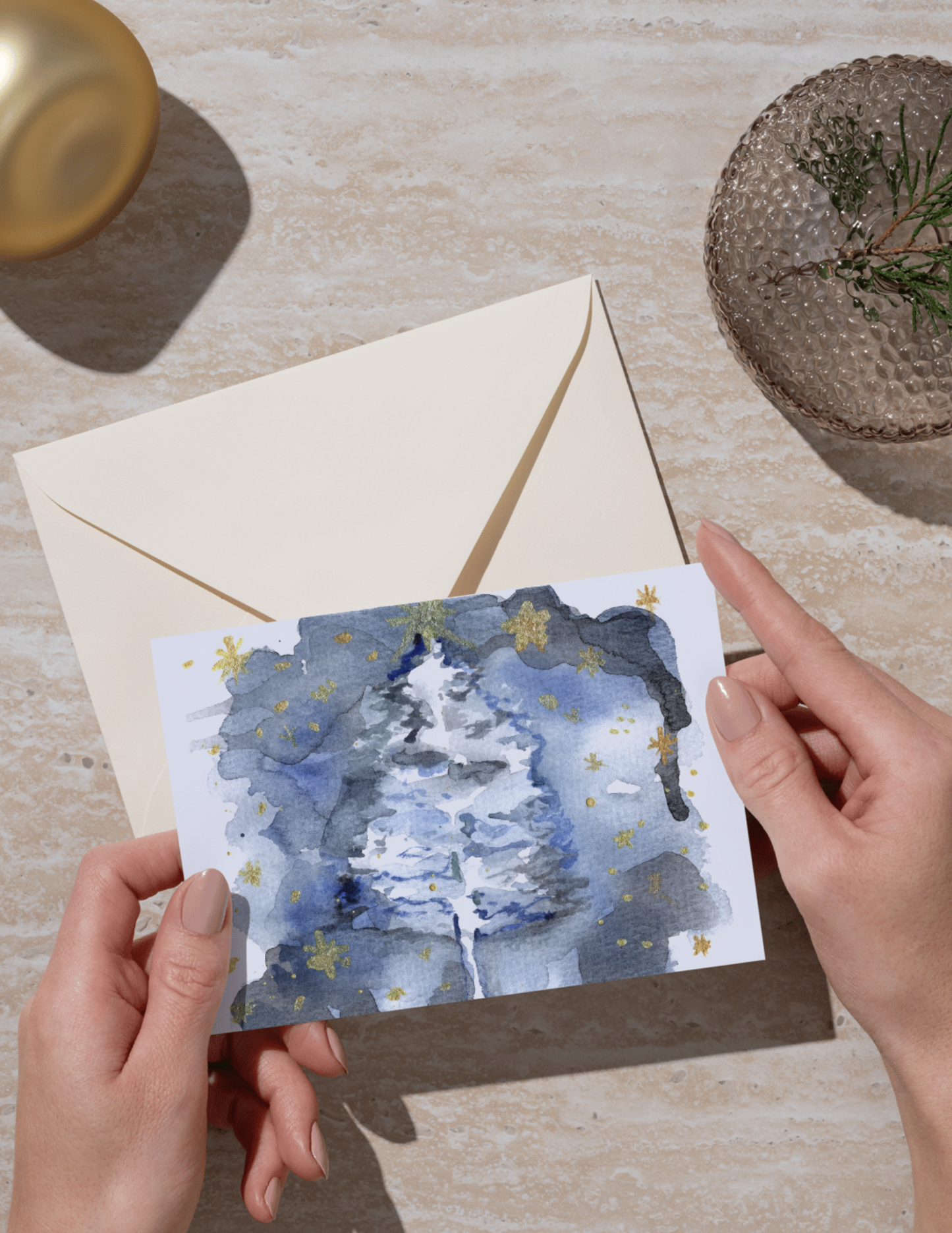 Starry Christmas Greeting Card