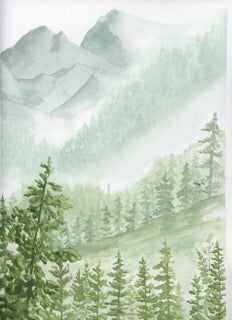 Breath of the Mountains and Misty Mountain Draw Original Artwork | 9x12| Unframed